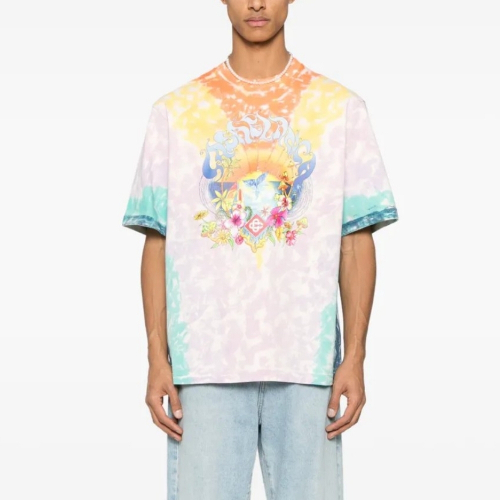 Casablanca Paris Surf Trip Tie-Dye Graphic T-Shirt - Size M - NEW